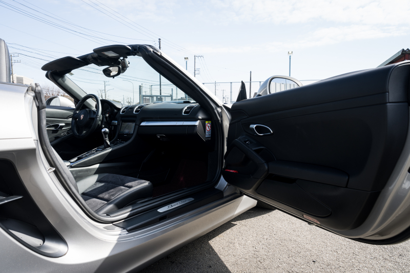 ポルシェ ボクスター(Type981) ﾍﾞｰｽｸﾞﾚｰﾄﾞ　6速ﾏﾆｭｱﾙ ﾌﾞﾗｯｸﾊｰﾌﾚｻﾞｰｼｰﾄ ﾌﾞﾗｯｸｿﾌﾄﾄｯﾌﾟ ｸﾗﾘｵﾝﾅﾋﾞ ﾌﾙｾｸﾞTV PDLS ﾋﾞﾙｼｭﾀｲﾝ車高調 ﾎﾞｸｽﾀｰ18ｲﾝﾁAW　2年保証