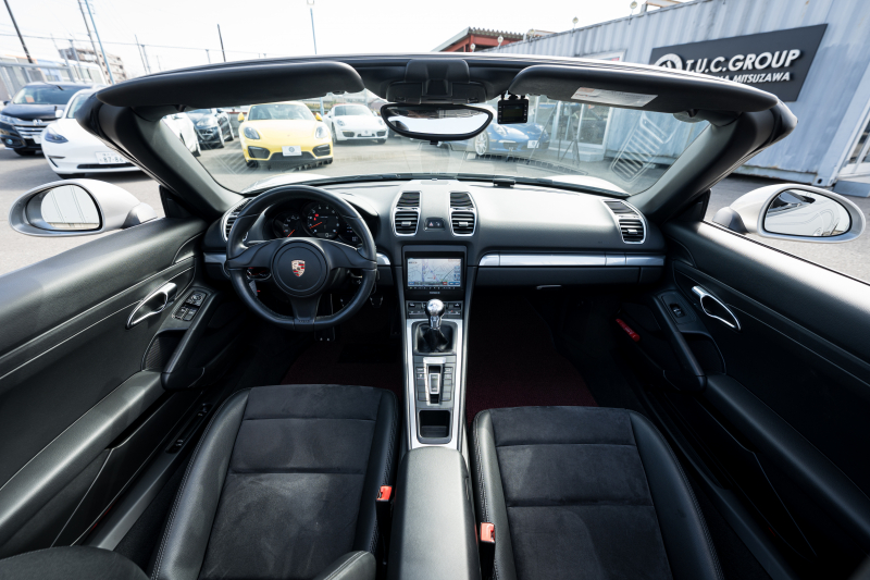 ポルシェ ボクスター(Type981) ﾍﾞｰｽｸﾞﾚｰﾄﾞ　6速ﾏﾆｭｱﾙ ﾌﾞﾗｯｸﾊｰﾌﾚｻﾞｰｼｰﾄ ﾌﾞﾗｯｸｿﾌﾄﾄｯﾌﾟ ｸﾗﾘｵﾝﾅﾋﾞ ﾌﾙｾｸﾞTV PDLS ﾋﾞﾙｼｭﾀｲﾝ車高調 ﾎﾞｸｽﾀｰ18ｲﾝﾁAW　2年保証