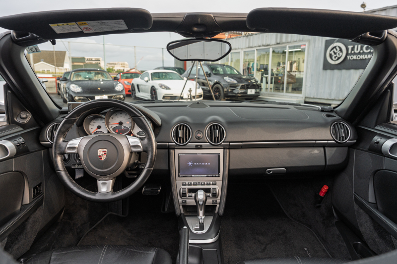 ポルシェ ボクスター(Type987) S　MY08 ﾌﾞﾗｯｸﾚｻﾞｰｲﾝﾃﾘｱ ｱﾀﾞﾌﾟﾃｨﾌﾞｽﾎﾟｰﾂｼｰﾄ ｼｰﾄﾋｰﾀｰ ｷｾﾉﾝﾍｯﾄﾞﾗｲﾄ ｸﾙｺﾝ ﾎﾞｸｽﾀｰS18ｲﾝﾁAW ｶﾗｰｸﾚｽﾄｾﾝﾀｰｷｬｯﾌﾟ ｵｰﾄｴｱｺﾝ 　2年保証