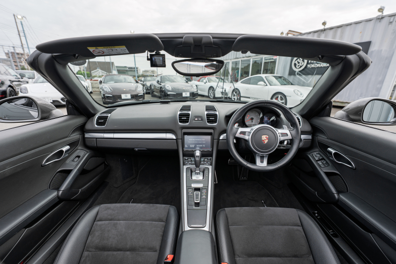 ポルシェ ボクスター(Type981) S　ﾌﾞﾗｯｸﾊｰﾌﾚｻﾞｰｼｰﾄ ｼｰﾄﾋｰﾀｰ ﾌﾞﾗｯｸｿﾌﾄﾄｯﾌﾟ ｸﾗﾘｵﾝﾅﾋﾞ ﾌﾙｾｸﾞTV ｽﾎﾟｰﾂｴｸﾞｿﾞｰｽﾄ ｽﾎﾟｰﾂﾃﾞｻﾞｲﾝｽﾃｱ ｷｾﾉﾝ 電動ﾄﾞｱﾐﾗｰ TPM ﾎﾞｸｽﾀｰS19ｲﾝﾁAW　2年保証