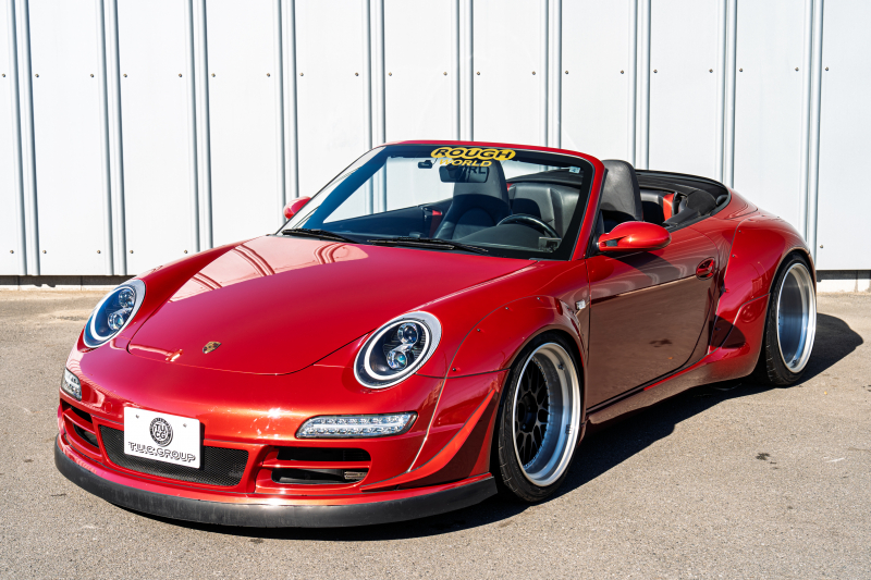 ポルシェ 911(Type997) ｶﾚﾗ4 ｶﾌﾞﾘｵﾚ　RWB997 ﾚｷﾞｭﾗｰﾜｲﾄﾞﾎﾞﾃﾞｨ RWBｺﾗﾎﾞﾚｰｼｮﾝWORK Meister19AW Fﾀﾞｳﾝｻｽ ﾘｱ車高調 黒革 ﾅﾋﾞTV ETC FCLﾘﾝｸﾞｷｾﾉﾝ LEDﾄﾞﾗｲﾋﾞﾝｸﾞﾗｲﾄ&ﾃｰﾙ ﾊﾟﾄﾞﾙｼﾌﾄ