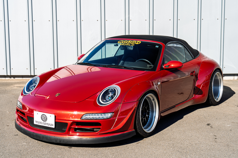 ポルシェ 911(Type997) ｶﾚﾗ4 ｶﾌﾞﾘｵﾚ　RWB997 ﾚｷﾞｭﾗｰﾜｲﾄﾞﾎﾞﾃﾞｨ RWBｺﾗﾎﾞﾚｰｼｮﾝWORK Meister19AW Fﾀﾞｳﾝｻｽ ﾘｱ車高調 黒革 ﾅﾋﾞTV ETC FCLﾘﾝｸﾞｷｾﾉﾝ LEDﾄﾞﾗｲﾋﾞﾝｸﾞﾗｲﾄ&ﾃｰﾙ ﾊﾟﾄﾞﾙｼﾌﾄ