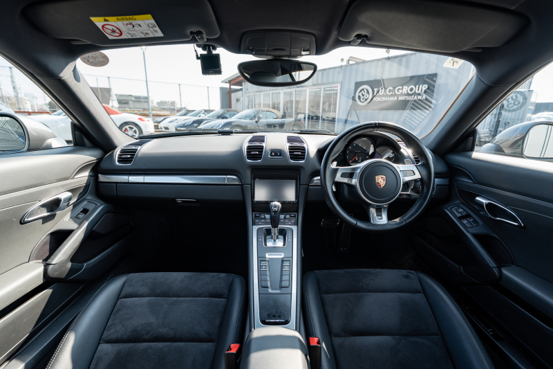 ポルシェ ケイマン(Type981) ﾍﾞｰｽｸﾞﾚｰﾄﾞ　ﾌﾞﾗｯｸﾊｰﾌﾚｻﾞｰｼｰﾄ ｼｰﾄﾋｰﾀｰ ﾅﾋﾞTV ｽﾎﾟｰﾂﾃﾞｻﾞｲﾝｽﾃｱﾘﾝｸﾞ PDLS 電動Dﾐﾗｰ ｵｰﾄｴｱｺﾝ ｹｲﾏﾝ18ｲﾝﾁAW　2年保証