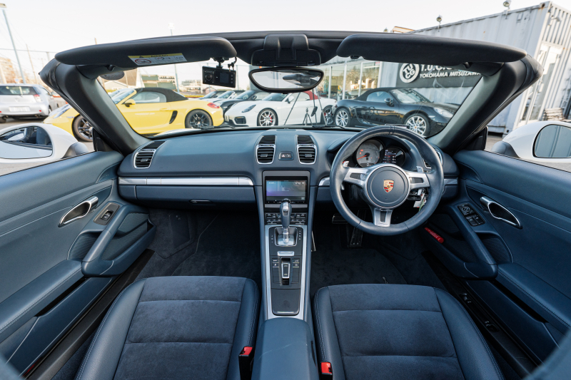 ポルシェ ボクスター(Type981) S　ﾖｯﾃｨﾝｸﾞﾌﾞﾙｰﾊｰﾌﾚｻﾞｰｼｰﾄ ｼｰﾄﾋｰﾀｰ ﾌﾞﾙｰｿﾌﾄﾄｯﾌﾟ ｶﾛｯﾂｪﾘｱﾅﾋﾞ ﾌﾙｾｸﾞTV CarPlay Bｶﾒﾗ PDLS ｽﾎﾟｰﾂﾃﾞｻﾞｲﾝｽﾃｱﾘﾝｸﾞ 電動Dﾐﾗｰ ｵｰﾄA/C ｹｲﾏﾝS19AW　2年保証