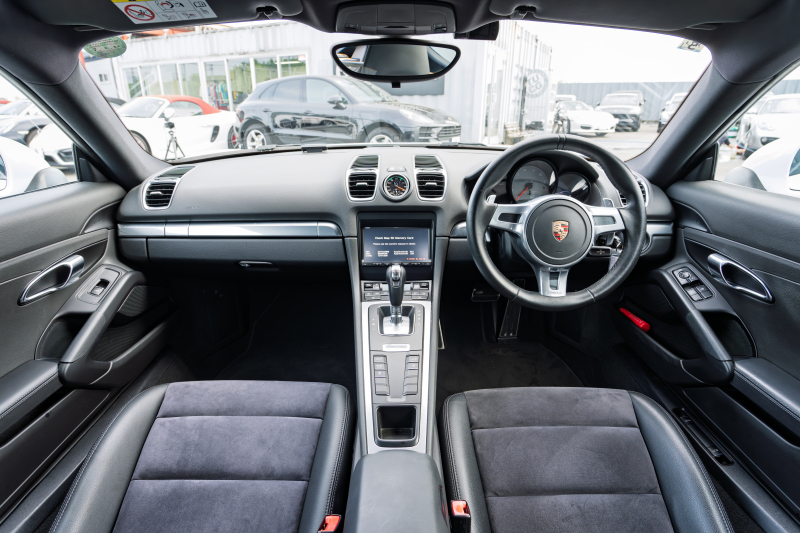 ポルシェ ケイマン(Type981) S ｽﾎﾟｰﾂｸﾛﾉPKG　ﾌﾞﾗｯｸﾊｰﾌﾚｻﾞｰｼｰﾄ ｼｰﾄﾋｰﾀｰ ｸﾗﾘｵﾝﾅﾋﾞTV ｽﾎﾟｰﾂﾃﾞｻﾞｲﾝｽﾃｱﾘﾝｸﾞ PDLS 電動Dﾐﾗｰ ｵｰﾄｴｱｺﾝ TPM ｶﾚﾗS20ｲﾝﾁAW　2年保証