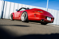 ポルシェ 911(Type997) ｶﾚﾗ4 ｶﾌﾞﾘｵﾚ　RWB997 ﾚｷﾞｭﾗｰﾜｲﾄﾞﾎﾞﾃﾞｨ RWBｺﾗﾎﾞﾚｰｼｮﾝWORK Meister19AW Fﾀﾞｳﾝｻｽ ﾘｱ車高調 黒革 ﾅﾋﾞTV ETC FCLﾘﾝｸﾞｷｾﾉﾝ LEDﾄﾞﾗｲﾋﾞﾝｸﾞﾗｲﾄ&ﾃｰﾙ ﾊﾟﾄﾞﾙｼﾌﾄ