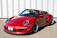 ポルシェ 911(Type997) ｶﾚﾗ4 ｶﾌﾞﾘｵﾚ　RWB997 ﾚｷﾞｭﾗｰﾜｲﾄﾞﾎﾞﾃﾞｨ RWBｺﾗﾎﾞﾚｰｼｮﾝWORK Meister19AW Fﾀﾞｳﾝｻｽ ﾘｱ車高調 黒革 ﾅﾋﾞTV ETC FCLﾘﾝｸﾞｷｾﾉﾝ LEDﾄﾞﾗｲﾋﾞﾝｸﾞﾗｲﾄ&ﾃｰﾙ ﾊﾟﾄﾞﾙｼﾌﾄ