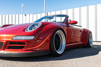 ポルシェ 911(Type997) ｶﾚﾗ4 ｶﾌﾞﾘｵﾚ　RWB997 ﾚｷﾞｭﾗｰﾜｲﾄﾞﾎﾞﾃﾞｨ RWBｺﾗﾎﾞﾚｰｼｮﾝWORK Meister19AW Fﾀﾞｳﾝｻｽ ﾘｱ車高調 黒革 ﾅﾋﾞTV ETC FCLﾘﾝｸﾞｷｾﾉﾝ LEDﾄﾞﾗｲﾋﾞﾝｸﾞﾗｲﾄ&ﾃｰﾙ ﾊﾟﾄﾞﾙｼﾌﾄ