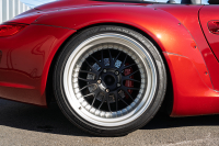 ポルシェ 911(Type997) ｶﾚﾗ4 ｶﾌﾞﾘｵﾚ　RWB997 ﾚｷﾞｭﾗｰﾜｲﾄﾞﾎﾞﾃﾞｨ RWBｺﾗﾎﾞﾚｰｼｮﾝWORK Meister19AW Fﾀﾞｳﾝｻｽ ﾘｱ車高調 黒革 ﾅﾋﾞTV ETC FCLﾘﾝｸﾞｷｾﾉﾝ LEDﾄﾞﾗｲﾋﾞﾝｸﾞﾗｲﾄ&ﾃｰﾙ ﾊﾟﾄﾞﾙｼﾌﾄ